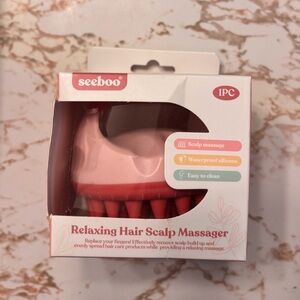 Seeboo Pink Relaxing Hair Scalp Massager NEW